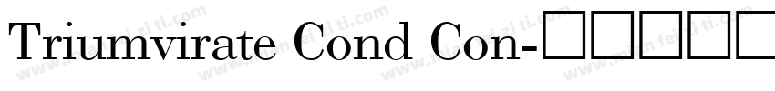 Triumvirate Cond Con字体转换